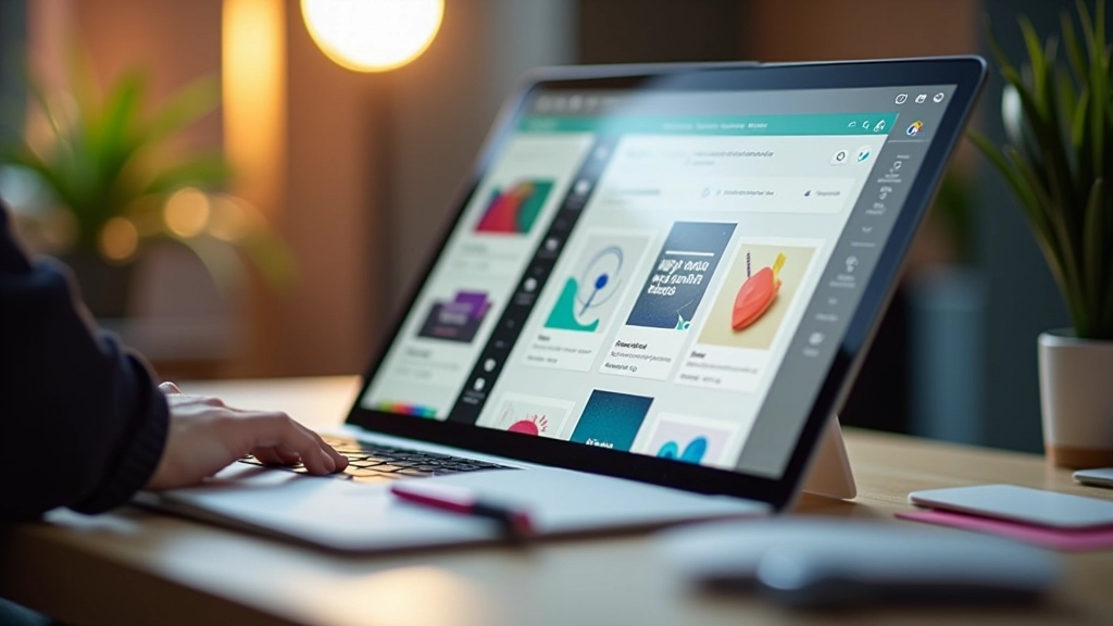 Interface Canva avec des modèles de design prêts à personnaliser